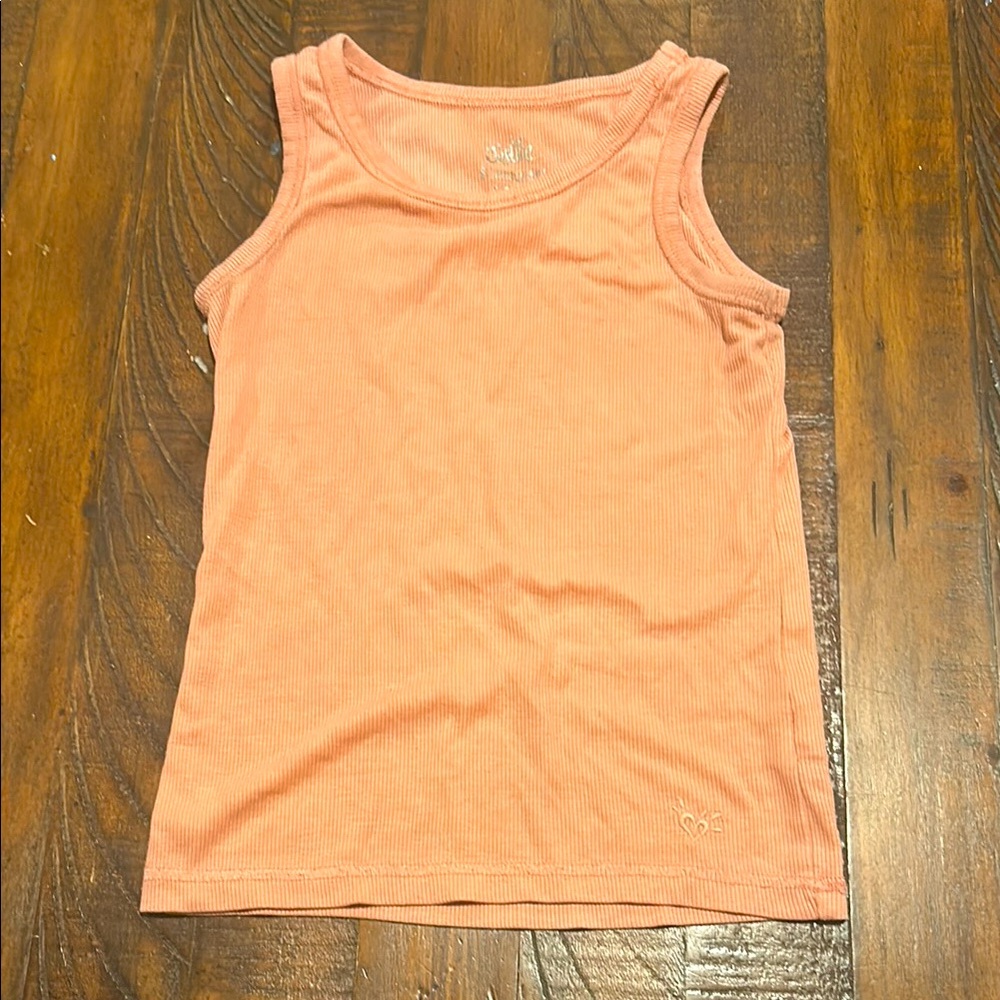 Justice Ribbed Peach Top